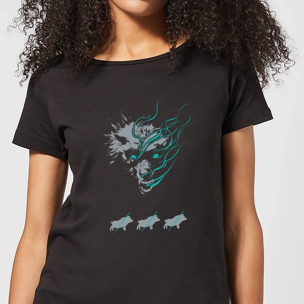 Magic The Gathering Throne of Eldraine Big Bad Wolf Women's T-Shirt - Black - XS Image 1