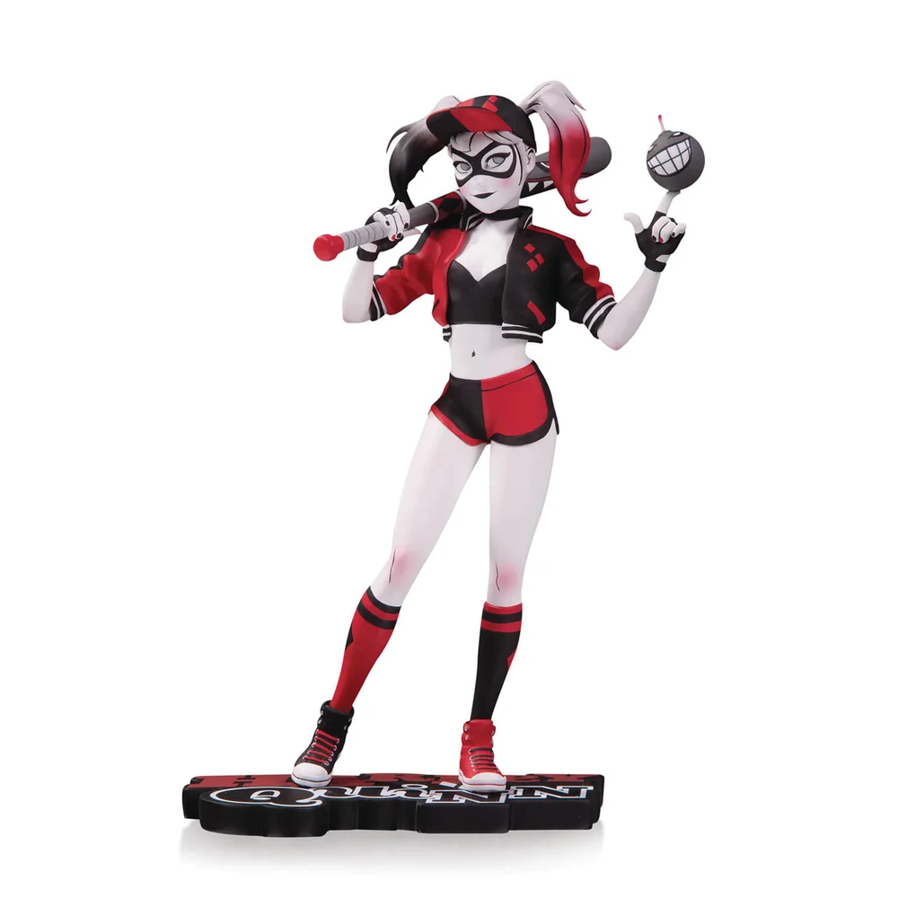 DC Collectibles Harley Quinn Red White & Black Statue By Chen Statue Image 1