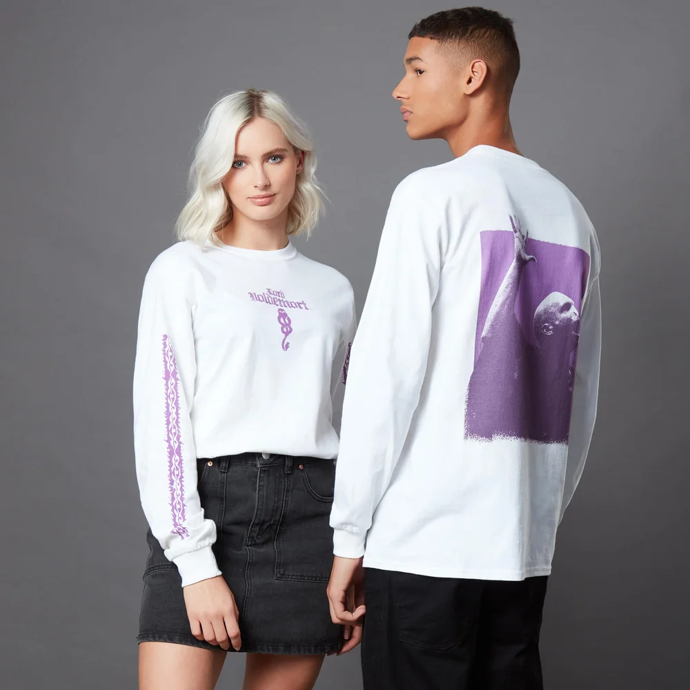 Harry Potter The Dark Arts Lord Voldemort Long Sleeved T-Shirt - White - S Image 1