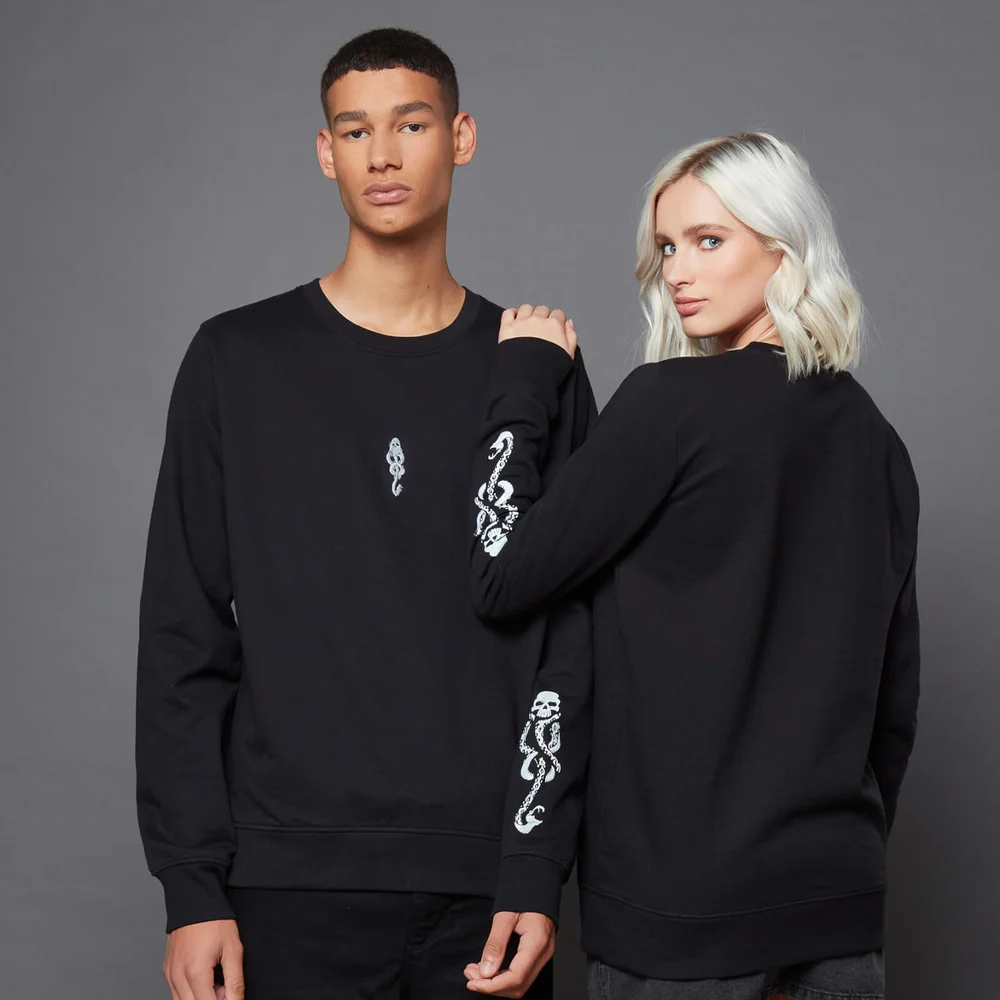 Harry Potter The Dark Arts The Dark Mark Tattoo Sweatshirt With Embroidery- Black - S Image 1