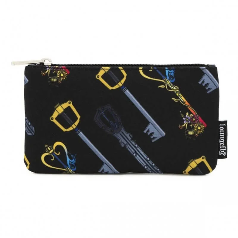 Loungefly Disney Kingdom Hearts Keys Aop Nylon Pouch Image 1