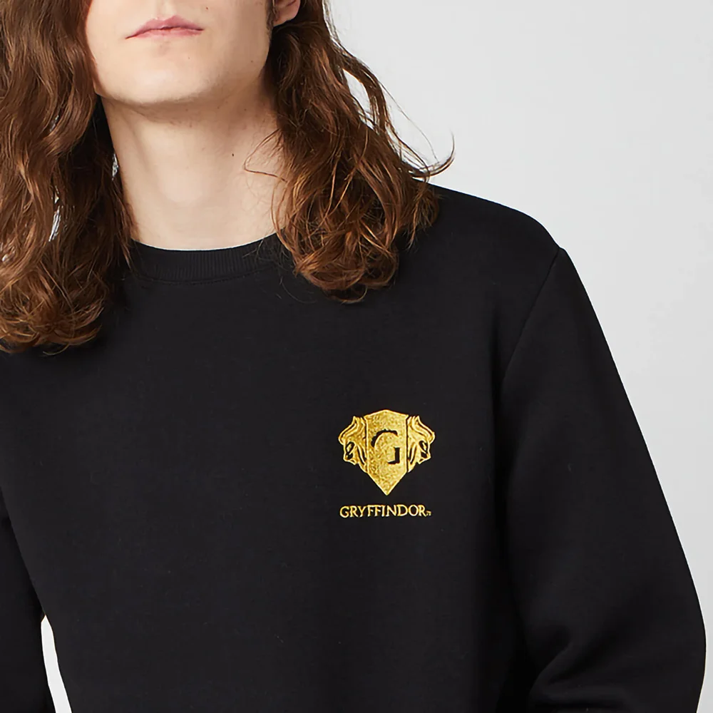 Harry Potter Gryffindor Unisex Embroidered Sweatshirt - Black - S Image 1