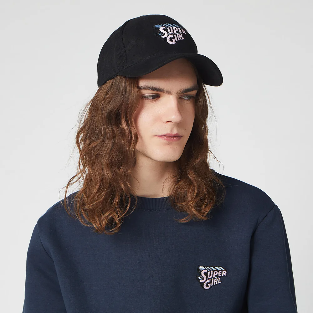 DC Super Girl Embroidered Cap - Black Image 1