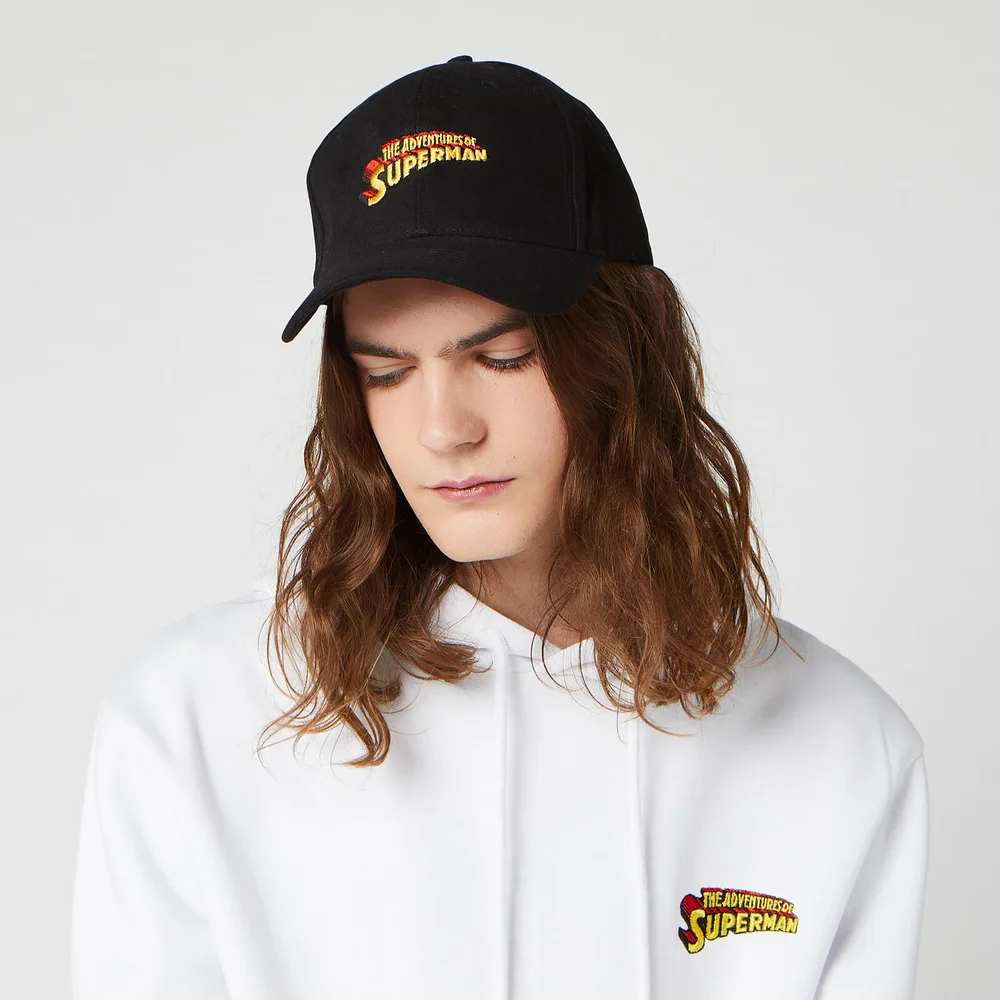 DC Superman Embroidered Cap - Black Image 1
