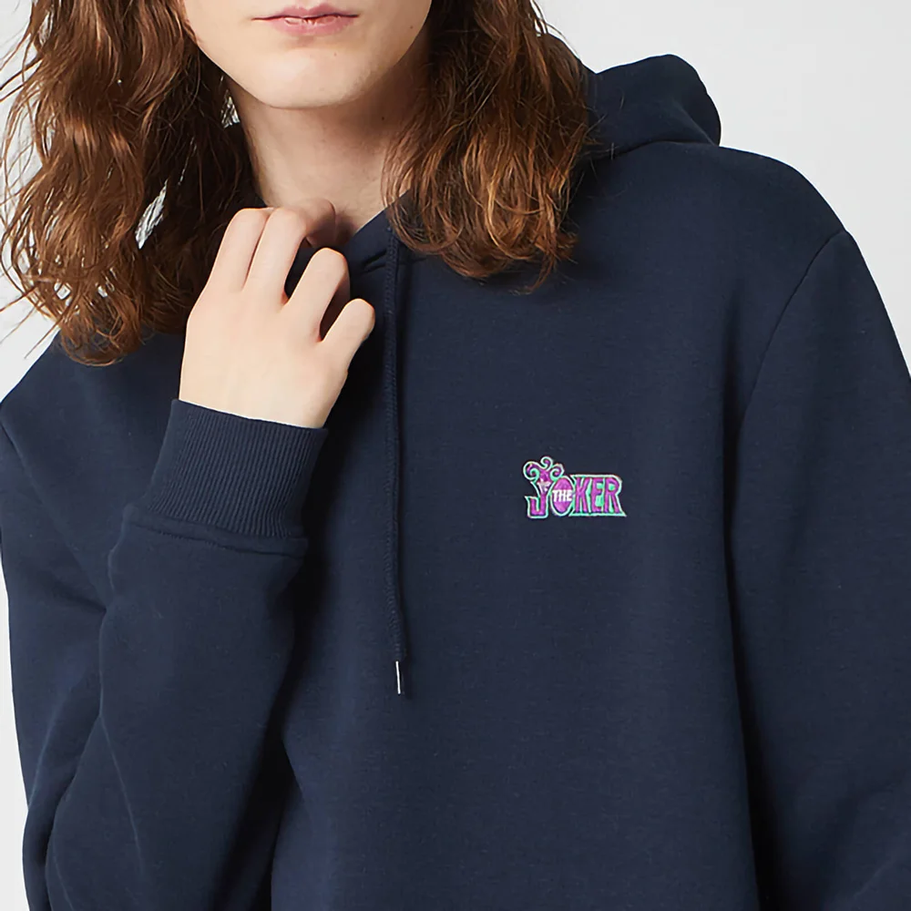 DC The Joker Unisex Embroidered Hoodie - Black - S Image 1