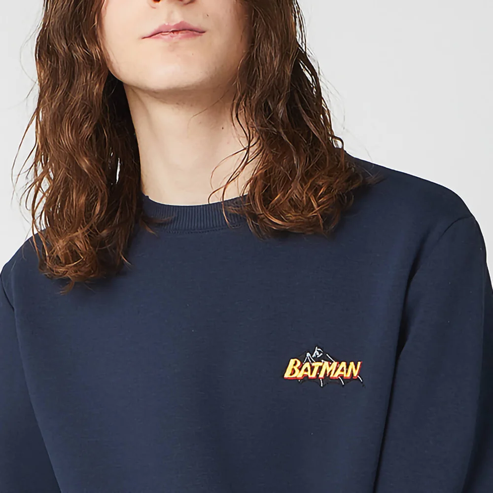 DC Batman Unisex Embroidered Sweatshirt - Navy - S Image 1
