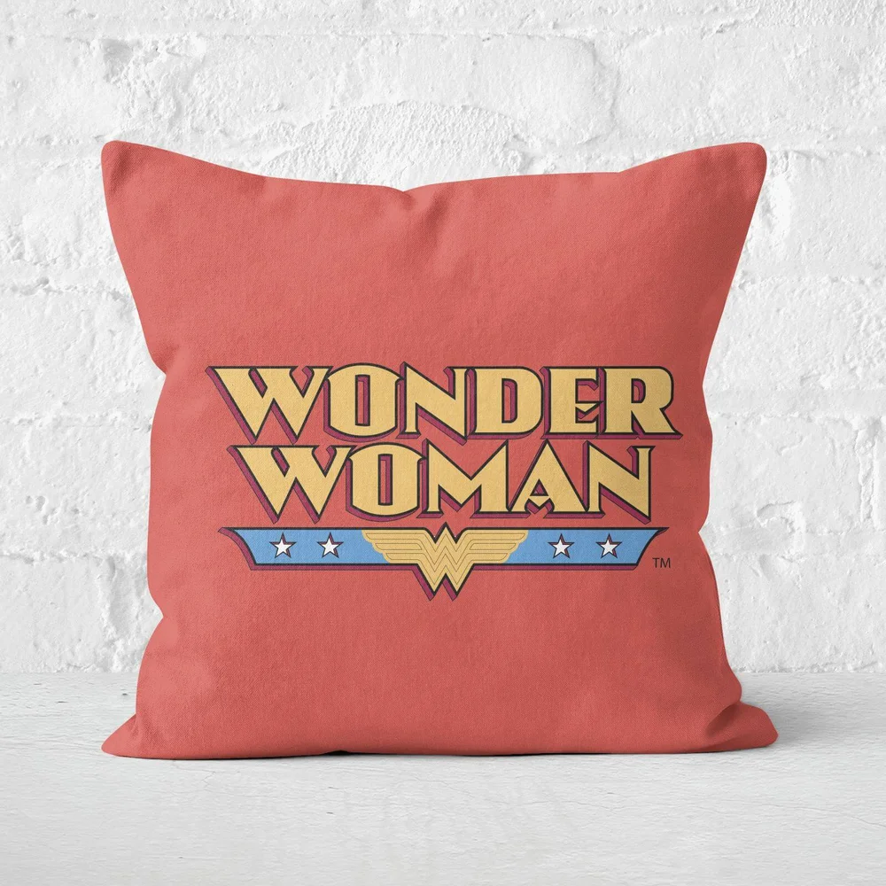 DC Cushions Retro Wonder Woman DC 40x40cm Square Cushion Square Cushion - 40x40cm - Eco Friendly Image 1
