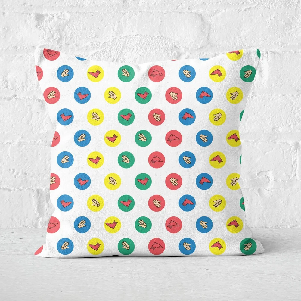 Twister White Square Cushion - 40x40cm - Soft Touch Image 1