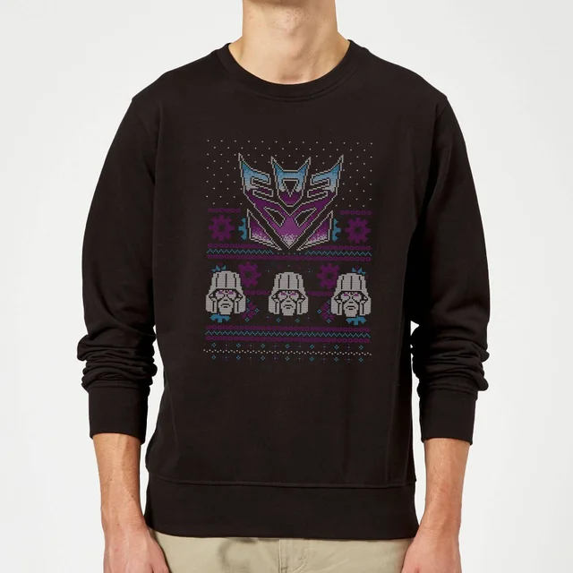 Decepticons Classic Ugly Knit Christmas Jumper - Black