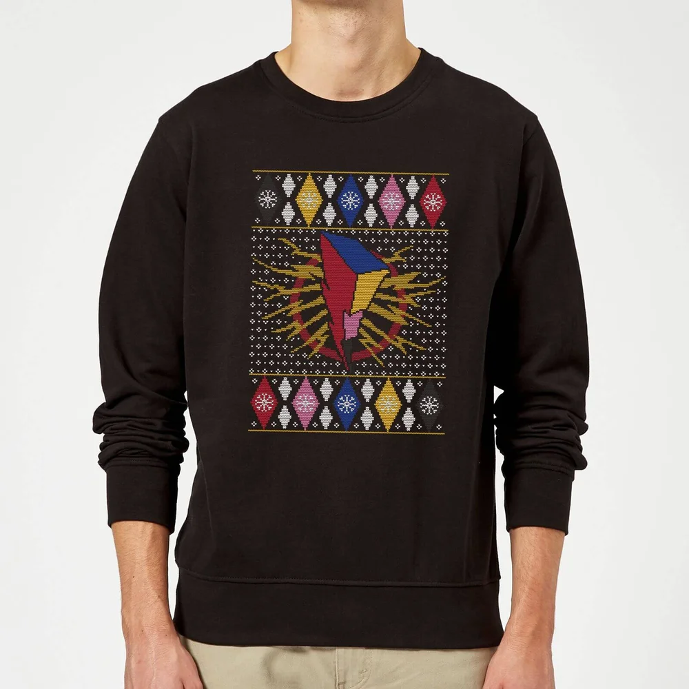 Power Rangers Christmas Jumper - Black - S Image 1