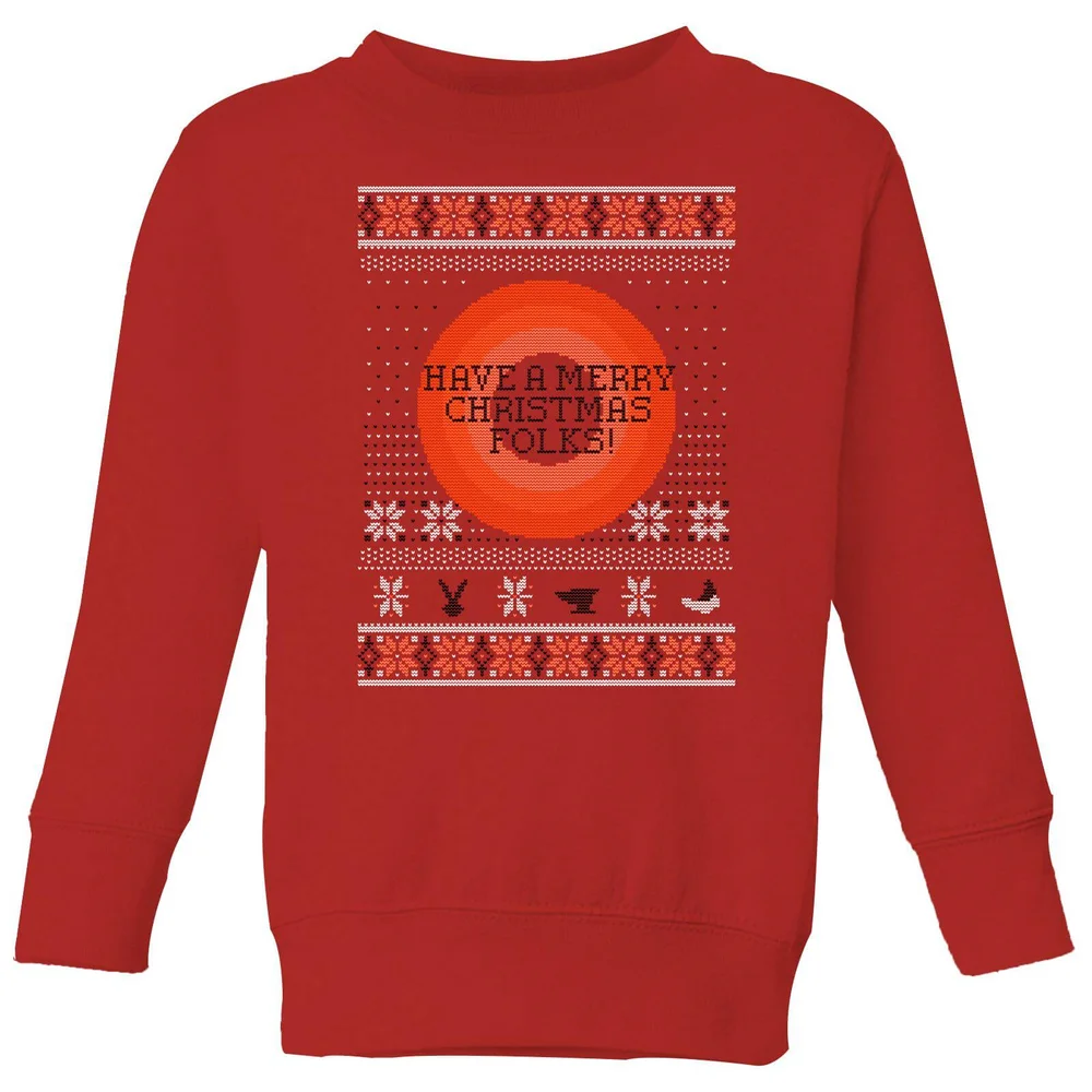 Looney Tunes Knit Kids' Christmas Jumper - Red - 3-4 Years Image 1