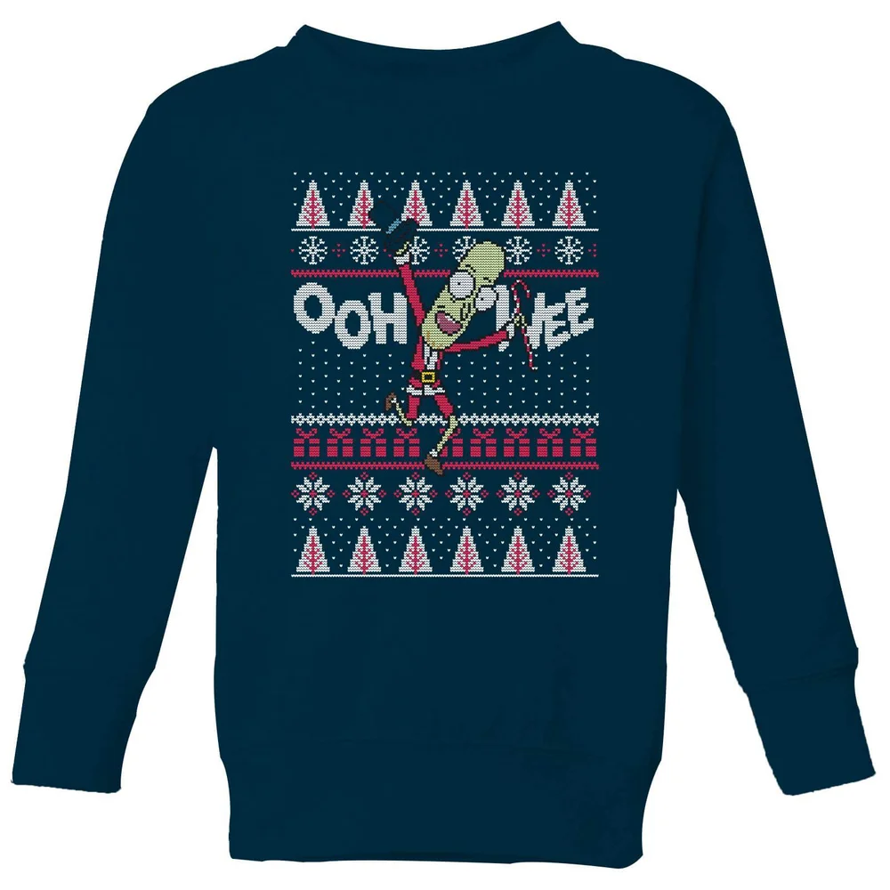 Rick and Morty Ooh Wee Kids' Christmas Jumper - Navy - 9-10 Years Image 1