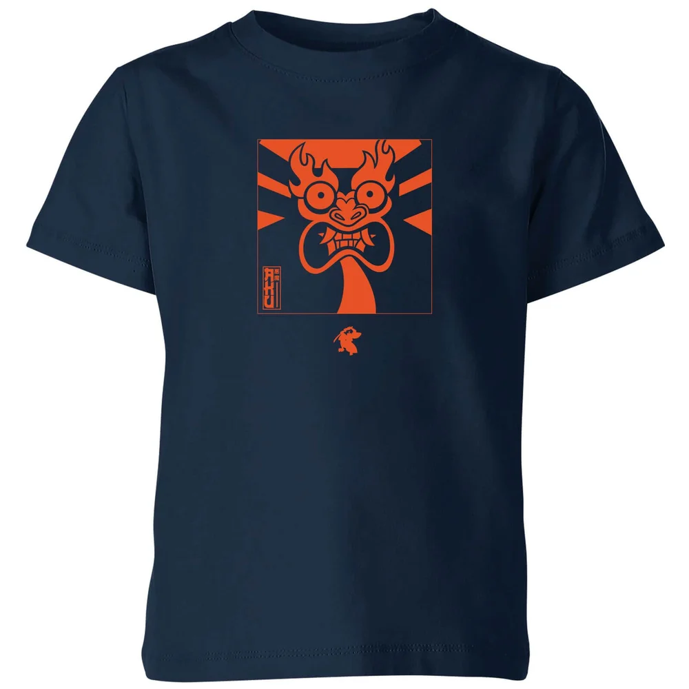 Samurai Jack Aku Kanji Kids' T-Shirt - Navy - 3-4 Years Image 1