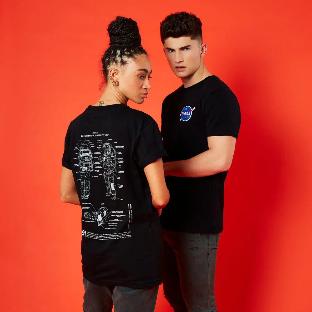 NASA Suit Up Unisex T-Shirt - Black - S Image 1
