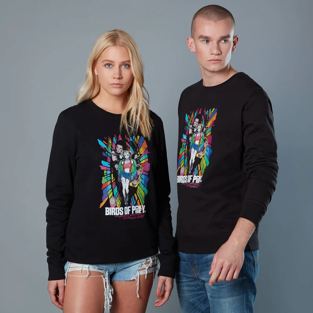 Girl Gang in Colour Circle Team Unisex Birds of Prey Sweatshirt - Black - S Image 1