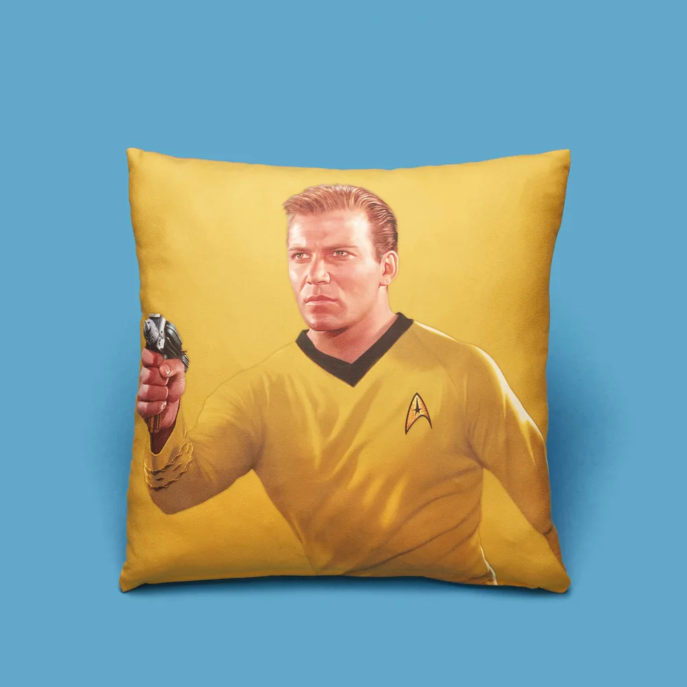 Captain Kirk Square Cushion - 40x40cm - Soft Touch Image 1