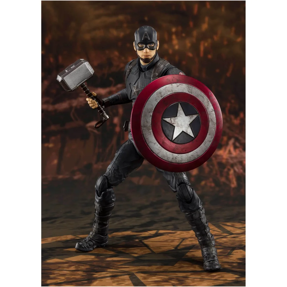 Bandai Tamashii Nations Avengers: Endgame S.H. Figuarts Action Figure Captain America (Final Battle) 15 cm Image 1