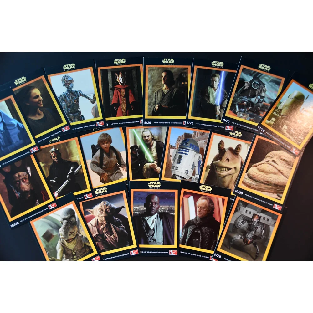 Star Wars: Episode 1 - The Phantom Menace (1999) Vintage Trading Cards - Complete Set of 20 Image 1