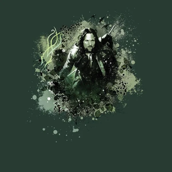The Lord Of The Rings Aragorn Colour Splash Women's T-Shirt - Forest Green