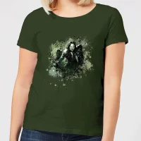 The Lord Of The Rings Aragorn Colour Splash Women's T-Shirt - Forest Green - undefined undefined