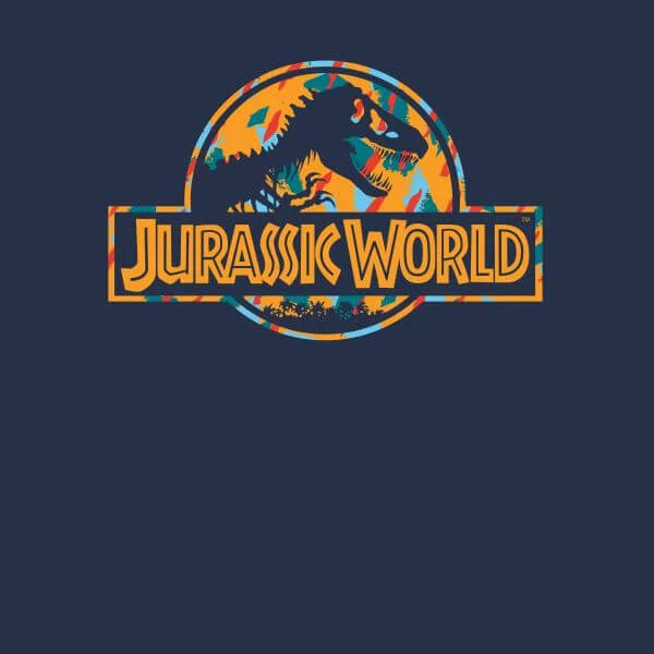Jurassic Park Logo Tropical Women's T-Shirt - Navy