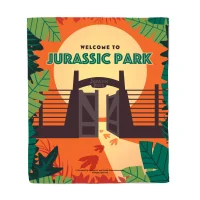 Jurassic Park Gates Fleece Blanket - undefined undefined
