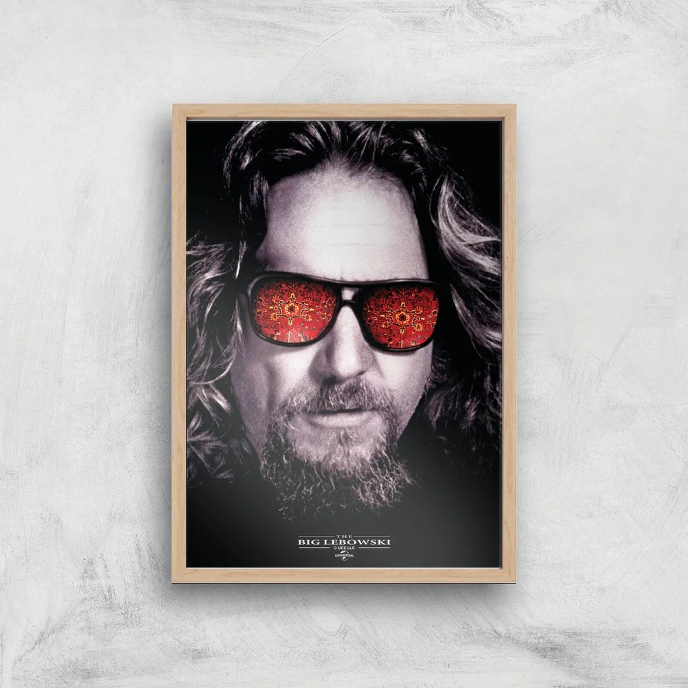 The Big Lebowski Giclee Art Print - A4 - Wooden Frame Image 1
