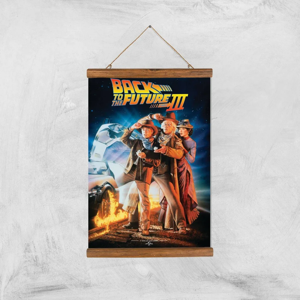 Back To The Future Part 3 Giclee Art Print - A3 - Wooden Hanger Image 1