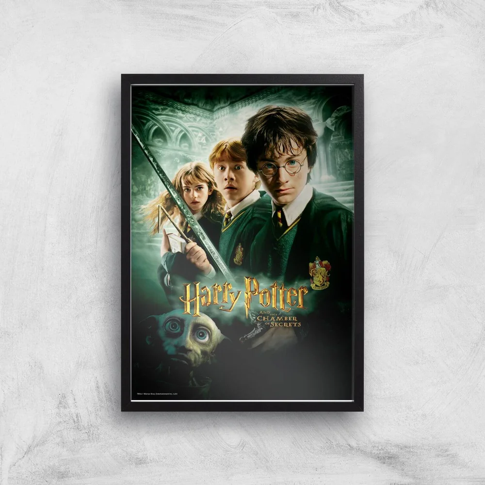 Harry Potter and the Chamber Of Secrets Giclee Art Print - A4 - Black Frame Image 1