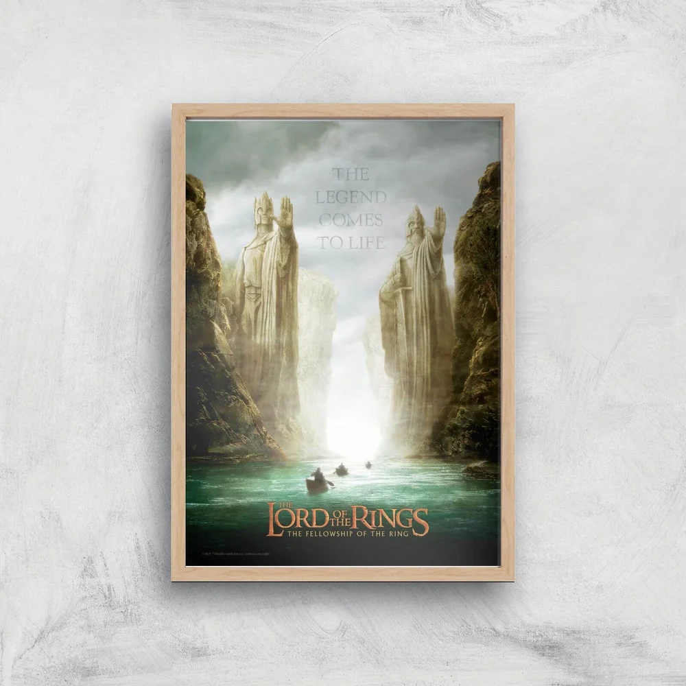 Lord Of The Rings: The Fellowship Of The Ring Giclee Art Print - A2 - Wooden Frame Image 1