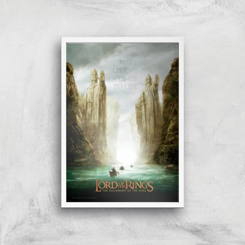 Lord Of The Rings: The Fellowship Of The Ring Giclee Art Print - A2 - White Frame Image 1