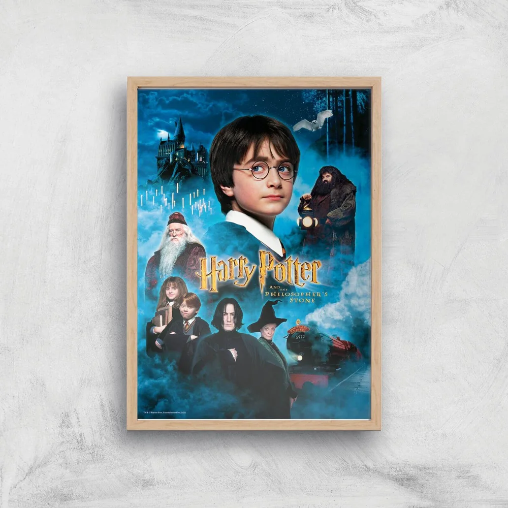 Harry Potter and the Philosopher's Stone Giclee Art Print - A3 - Wooden Frame Image 1