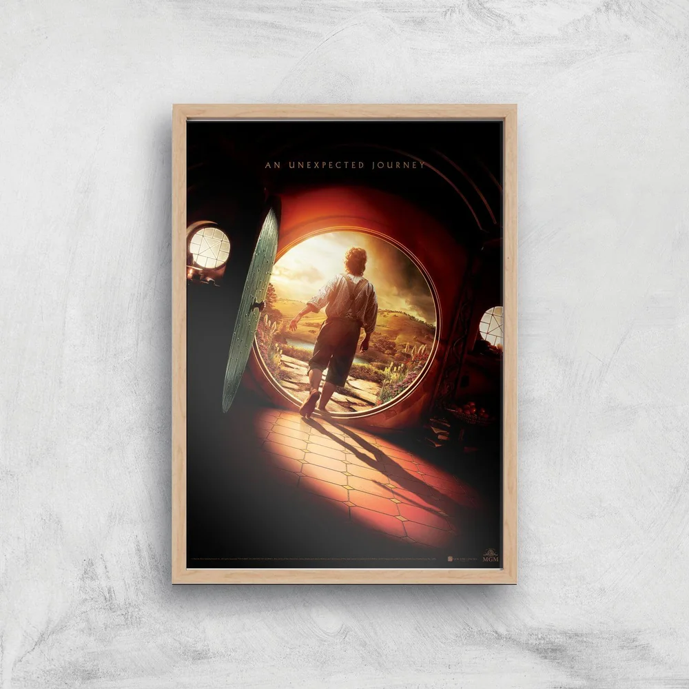 The Hobbit: An Unexpected Journey Giclee Art Print - A4 - Wooden Frame Image 1