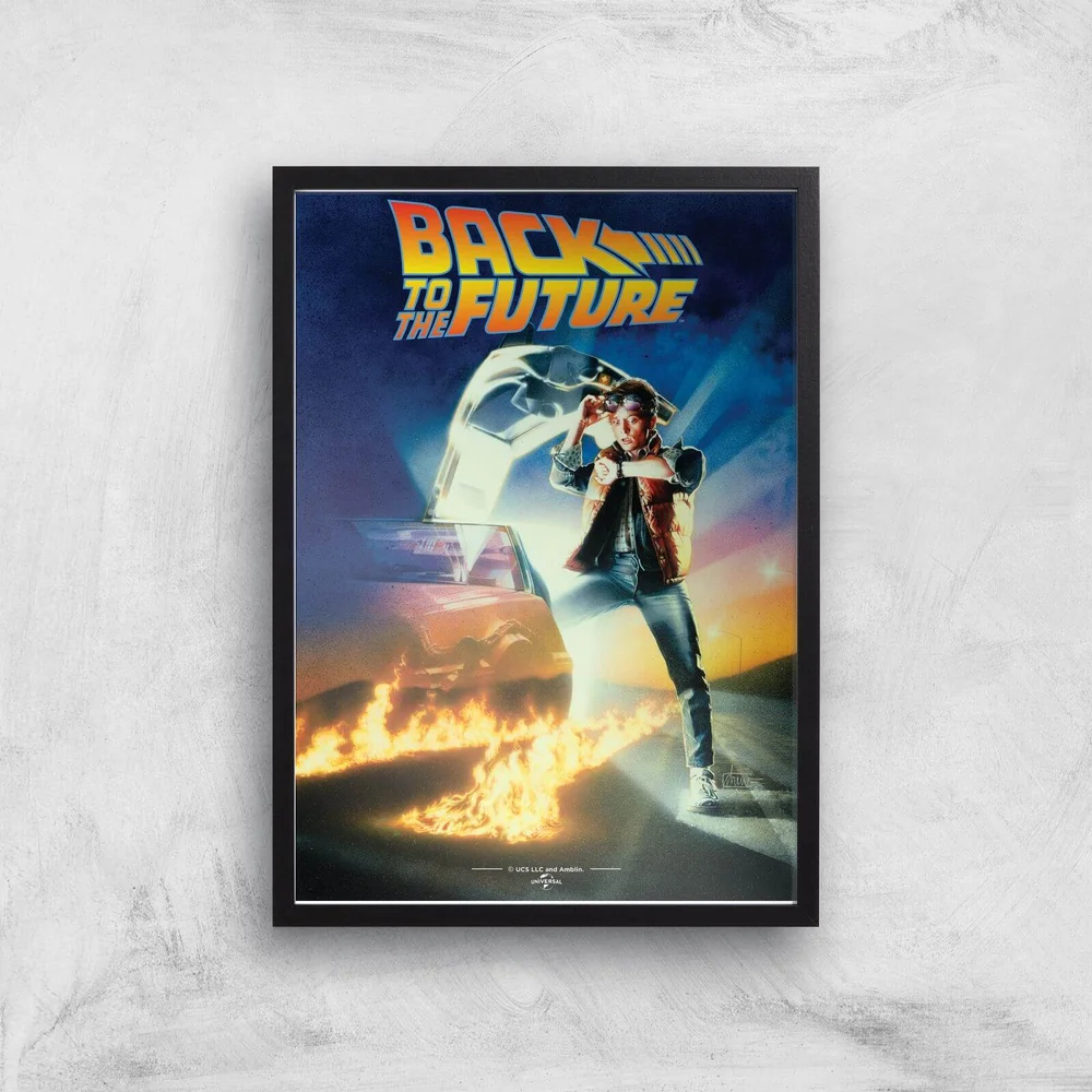 Back To The Future Part 1 Giclee Art Print - A3 - Black Frame Image 1