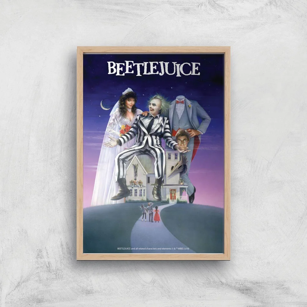 Beetlejuice Giclee Art Print - A3 - Wooden Frame Image 1