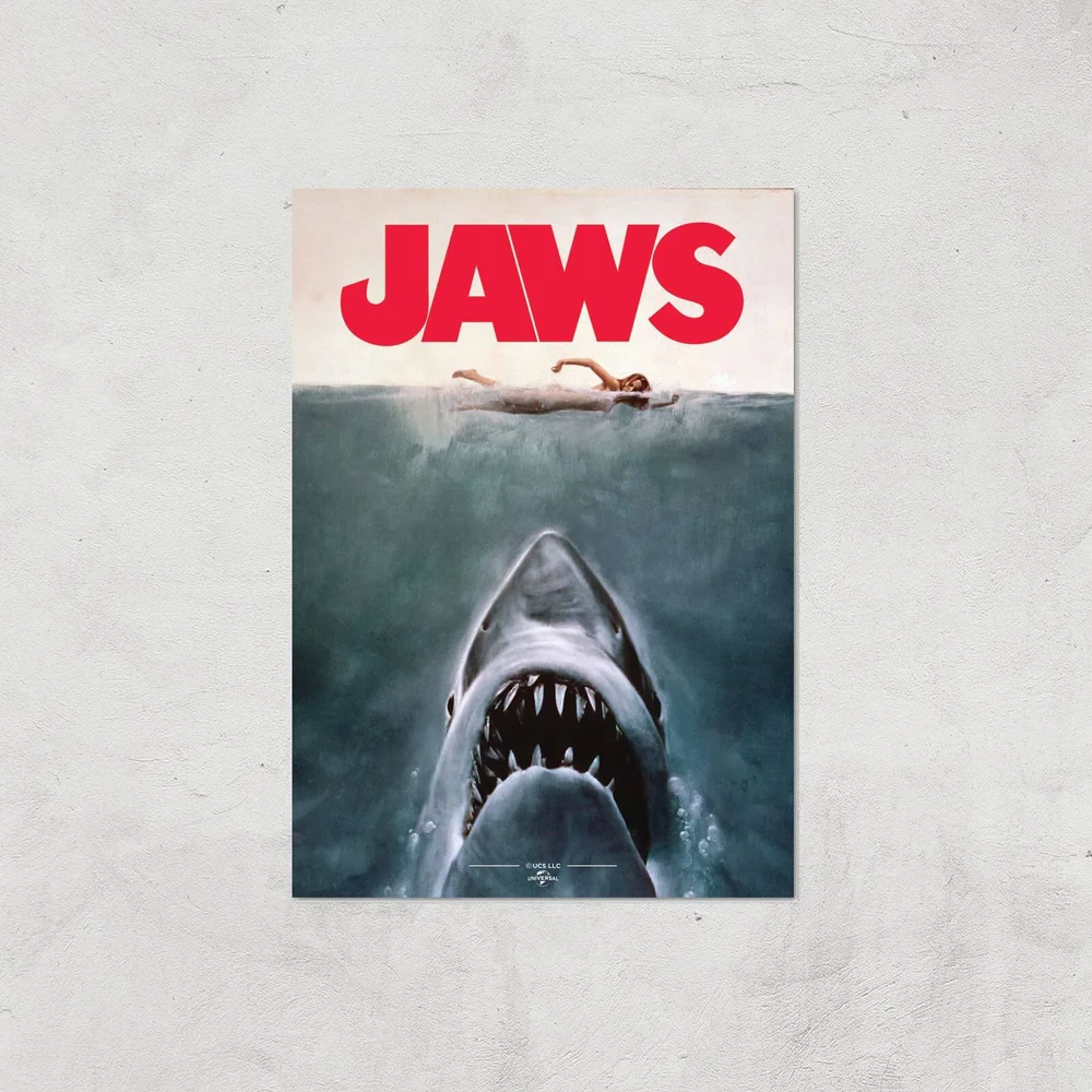 Jaws Giclee Art Print - A4 - Print Only Image 1