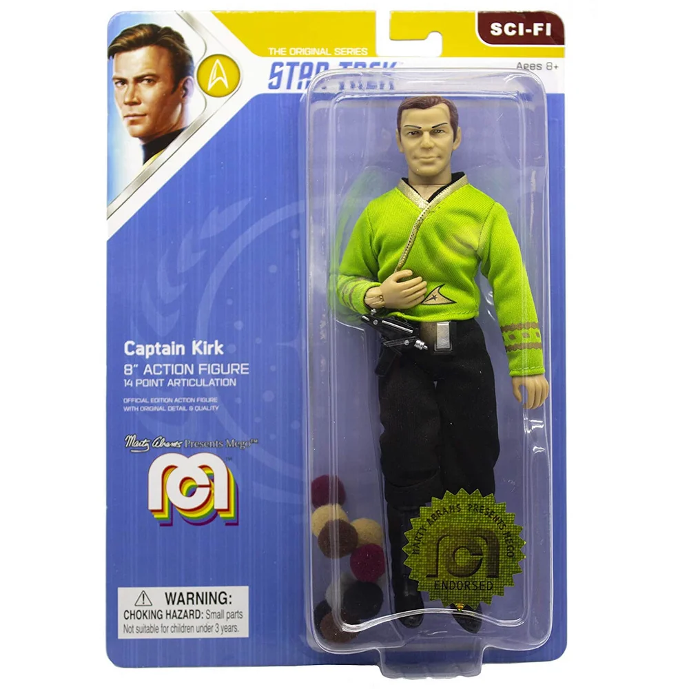 Mego Star Trek - Capt. Kirk - Green Shirt & Tribbles 8 Inch Action Figure Image 1