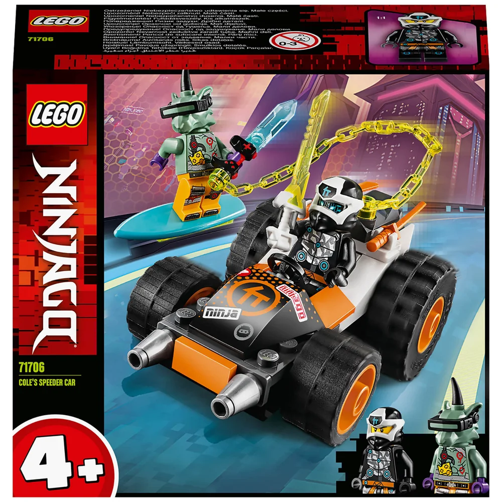 LEGO NINJAGO: 4+ Cole's Speeder Car Building Set (71706) Image 1