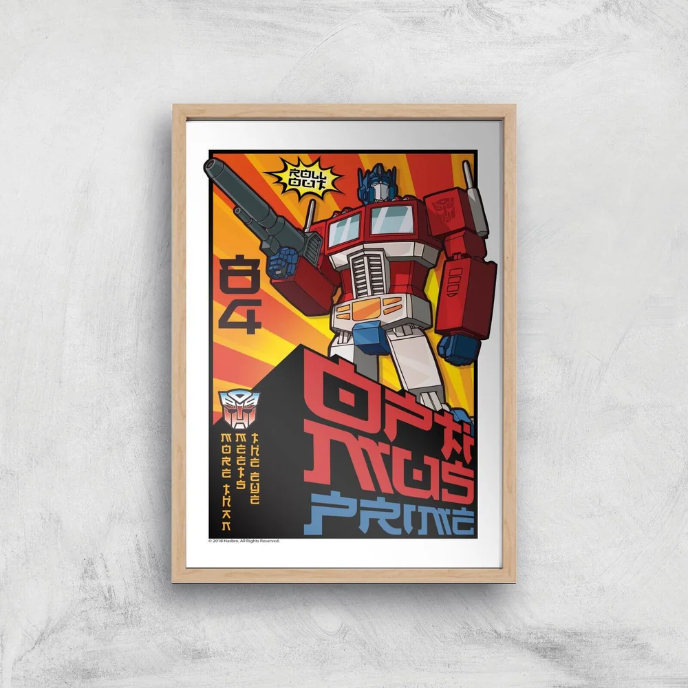 Transformers Roll Out Poster Art Print - A3 - Wooden Frame Image 1