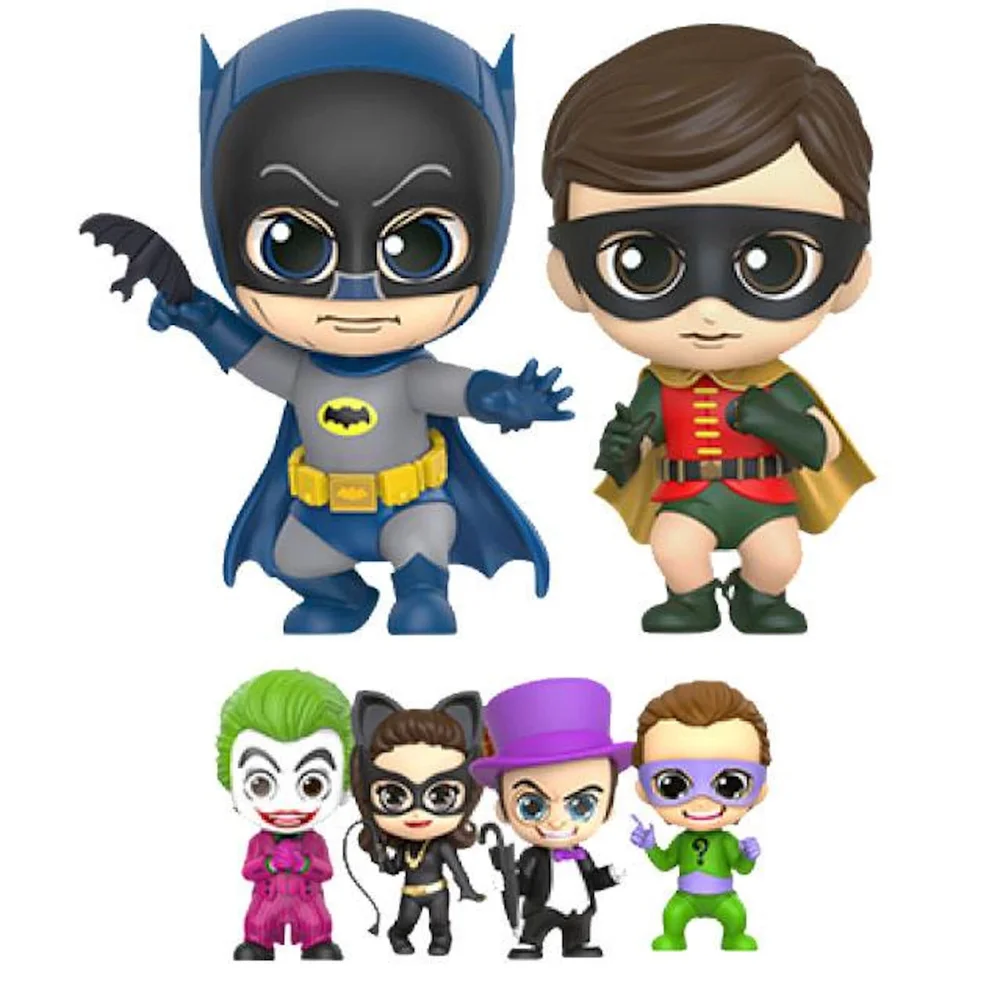 Hot Toys DC Comics Batman 1966 Cosbaby Mini Figure Box Set Batman, Robin and Villains 11 cm Image 1