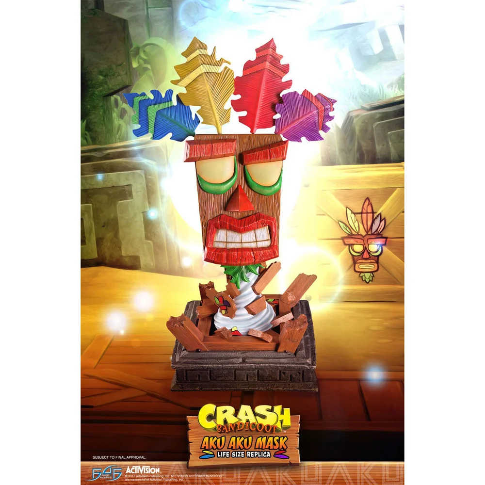 First 4 Figures Crash Bandicoot Aku Aku Mask Life Size Resin Statue Image 1