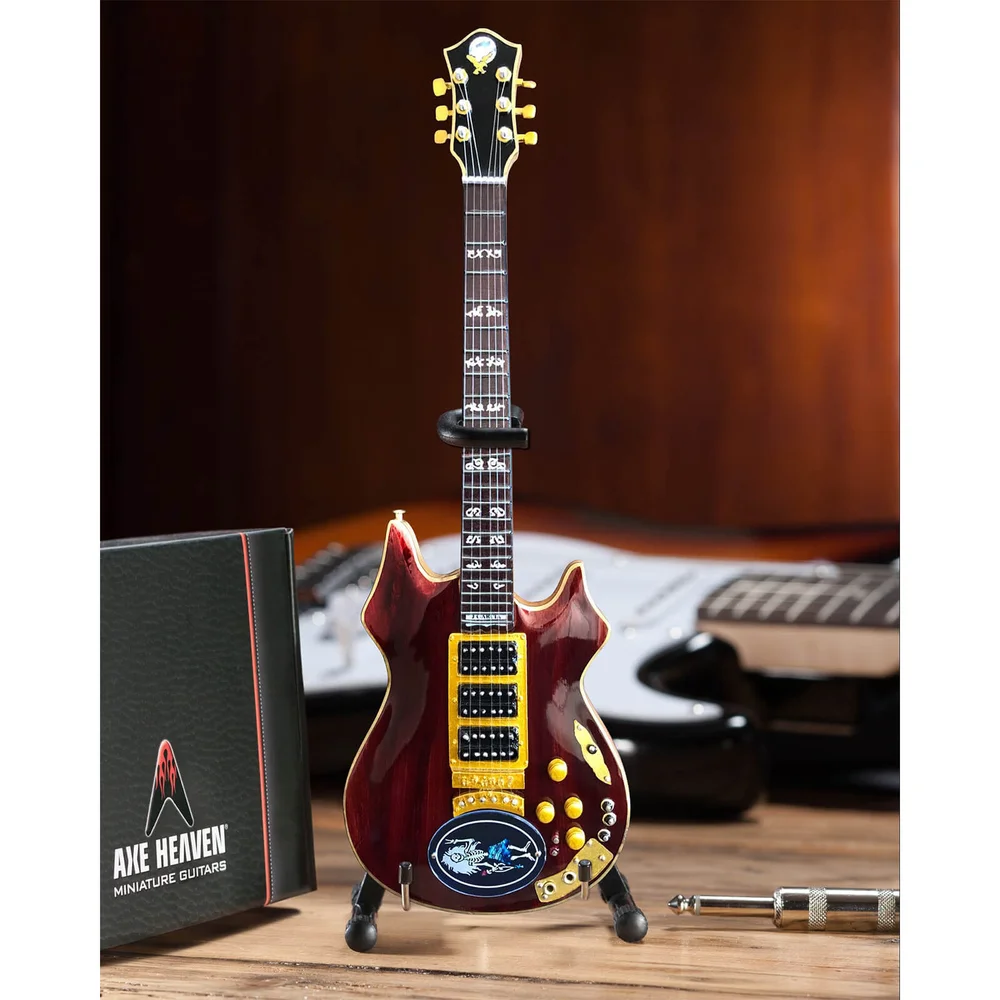Axe Heaven Grateful Dead Jerry Garcia Rosebud Miniature Guitar Replica Image 1