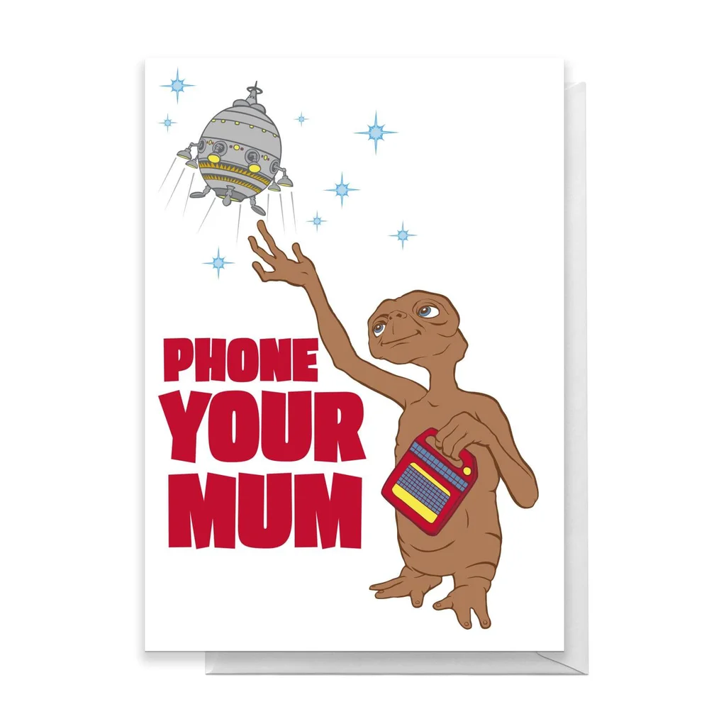 E.T. Phone Your Mum Greetings Card - Standard Card Image 1