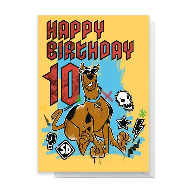 Scooby Doo 10th Birthday Greetings Card