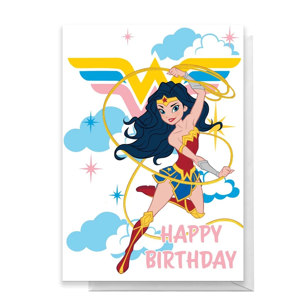 Wonder Woman Happy Birthday Greetings Card - Standard Card Image 1