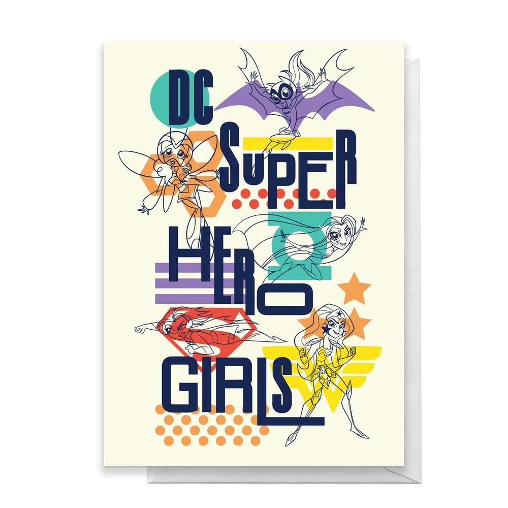DC Super Hero Girls Greetings Card - Large Card Image 1