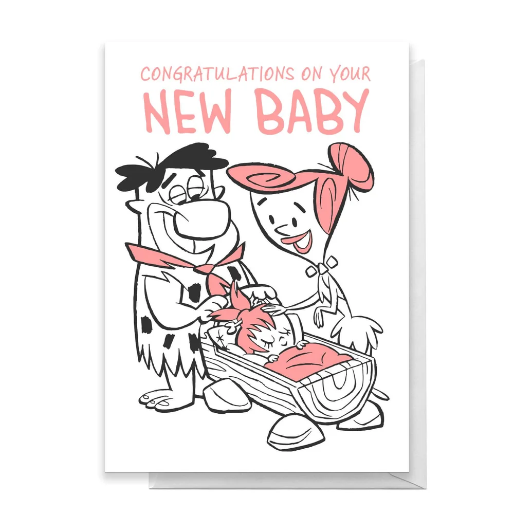 Flintstones New Baby Girl Greetings Card - Standard Card Image 1