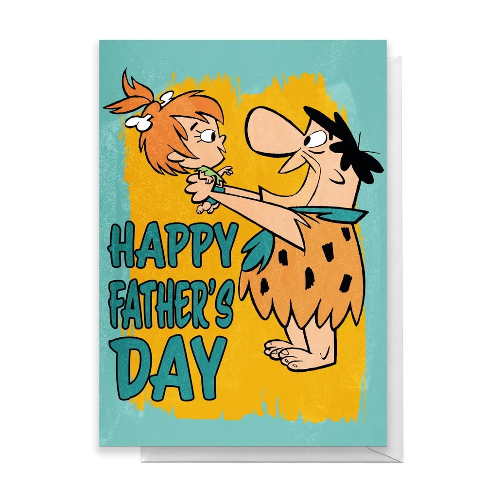Flintstones Happy Father's Day Greetings Card - Standard Card Image 1
