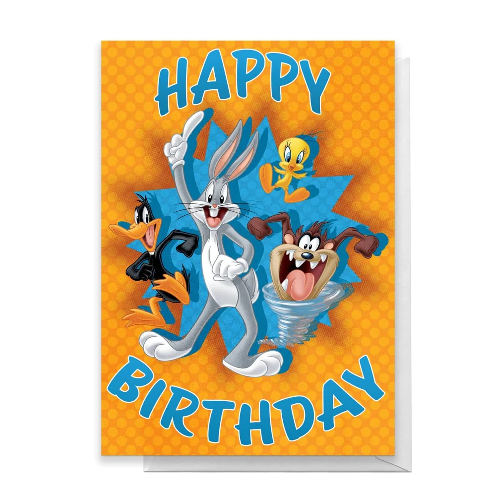 Looney Tunes Group Happy Birthday Greetings Card - Standard Card Image 1