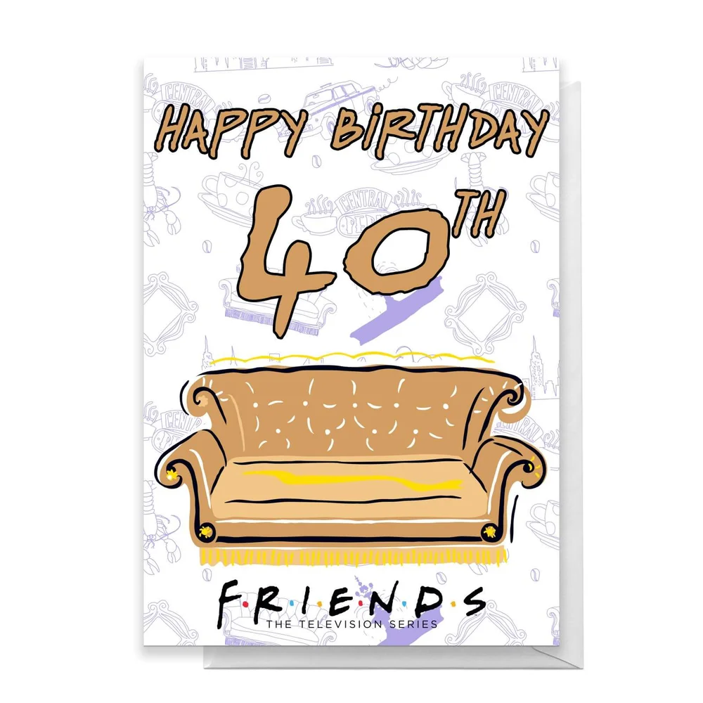 Friends Birthday 40th Greetings Card - Standard Card Image 1
